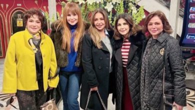 صورة ماجدة الرومي في ضيافة الهام شاهين وباقة من النجمات في غداء على النيل